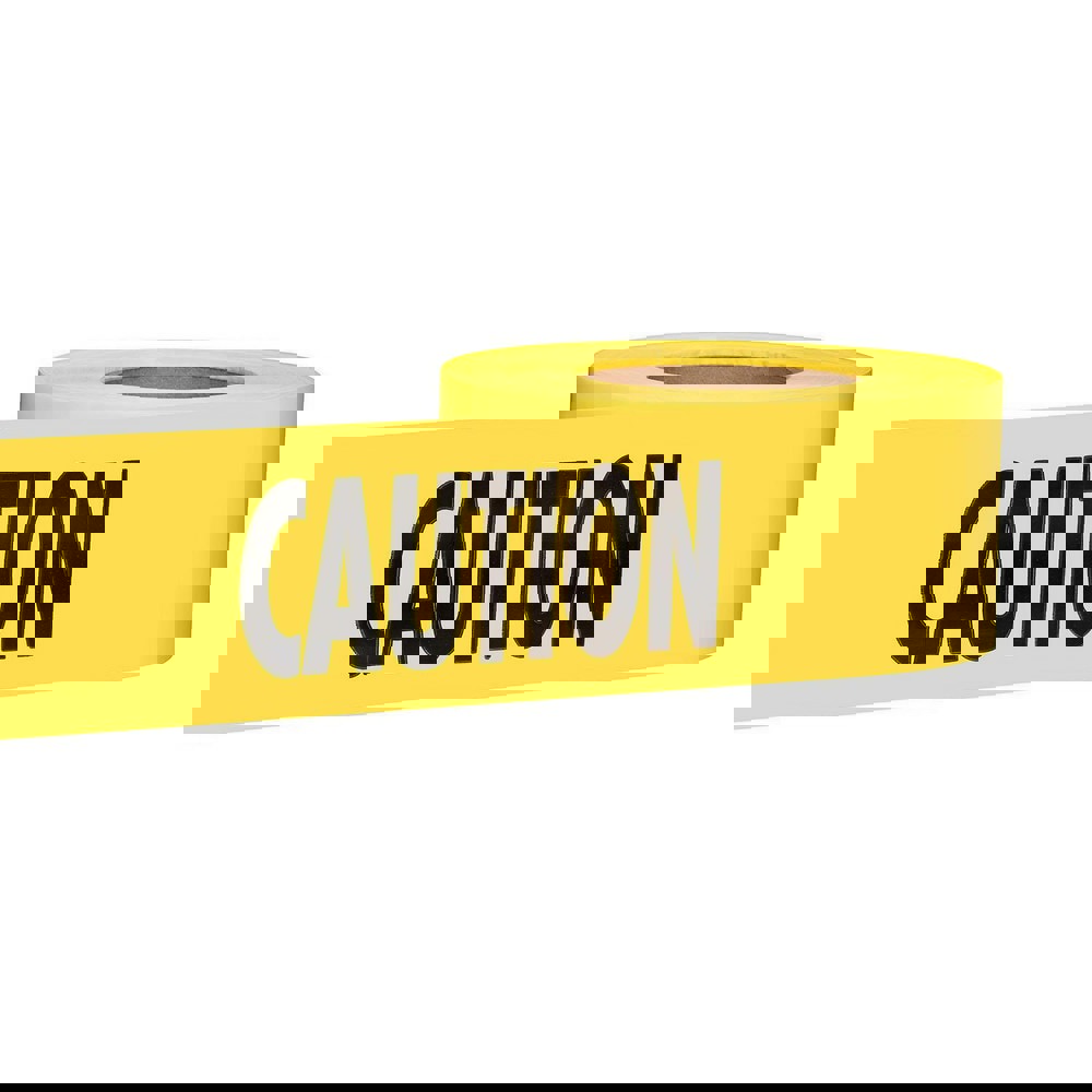 Barricade & Flagging Tape; Legend: Caution ; Material: Plastic ; Overall Length: 1000.00 ; Color: Yellow